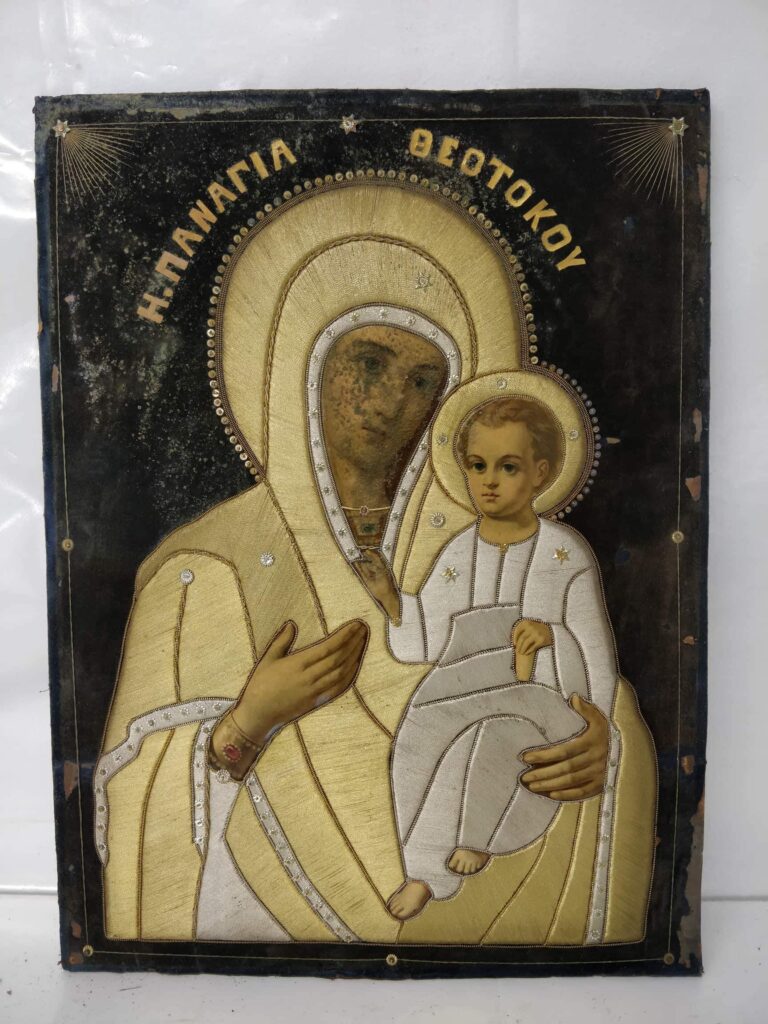 Αγιογραφία Παναγία Θεοτόκου πριν τη συντήρηση